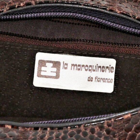 Vintage La Maroquinerie de Florence Moon Snake Leather Bag - Picture 6 of 10
